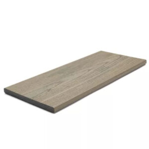 Trex Transcend Lineage Biscayne riser board showcasing light brown hues, perfect for enhancing stair risers with elegance and durability.