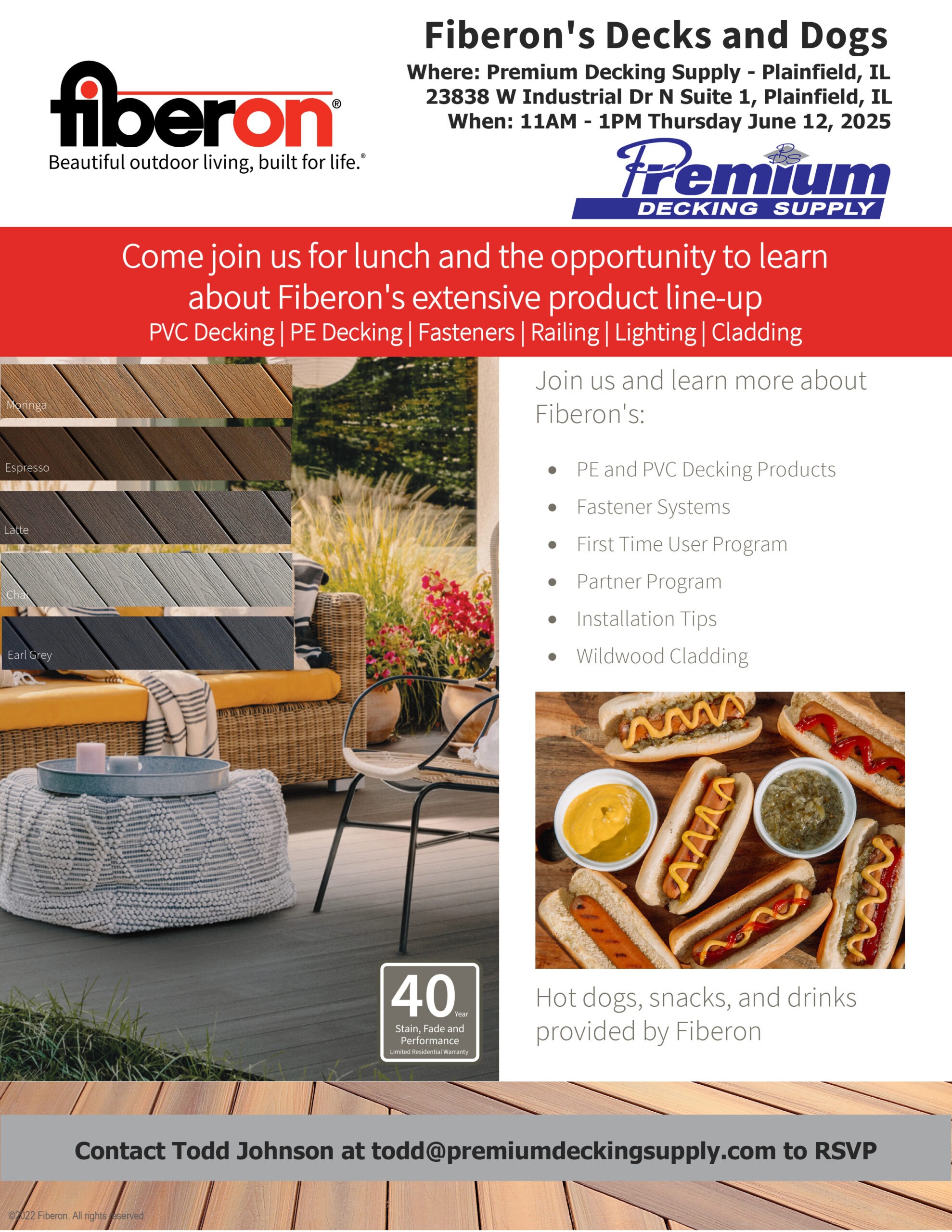 Fiberon Decking event with demos, expert tips & lunch - June 12 in Plainfield, IL