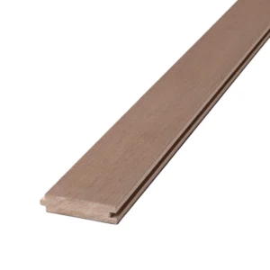 Deckorators Porch Flooring board in Chicory featuring a tongue-and-groove profile, showcasing the precise interlocking edge designed for seamless porch installations.
