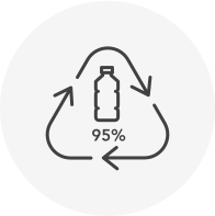 Deckorators Venture decking is made using 95% recycled plastic materials, reflecting its commitment to sustainability and eco-friendly construction.
