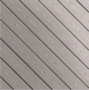 Good Life Weekender decking in Cottage, displaying a soft, muted taupe color with minimal grain for a clean, timeless appearance.