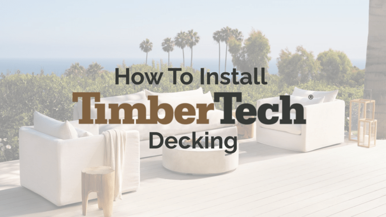 how to install timbertech decking