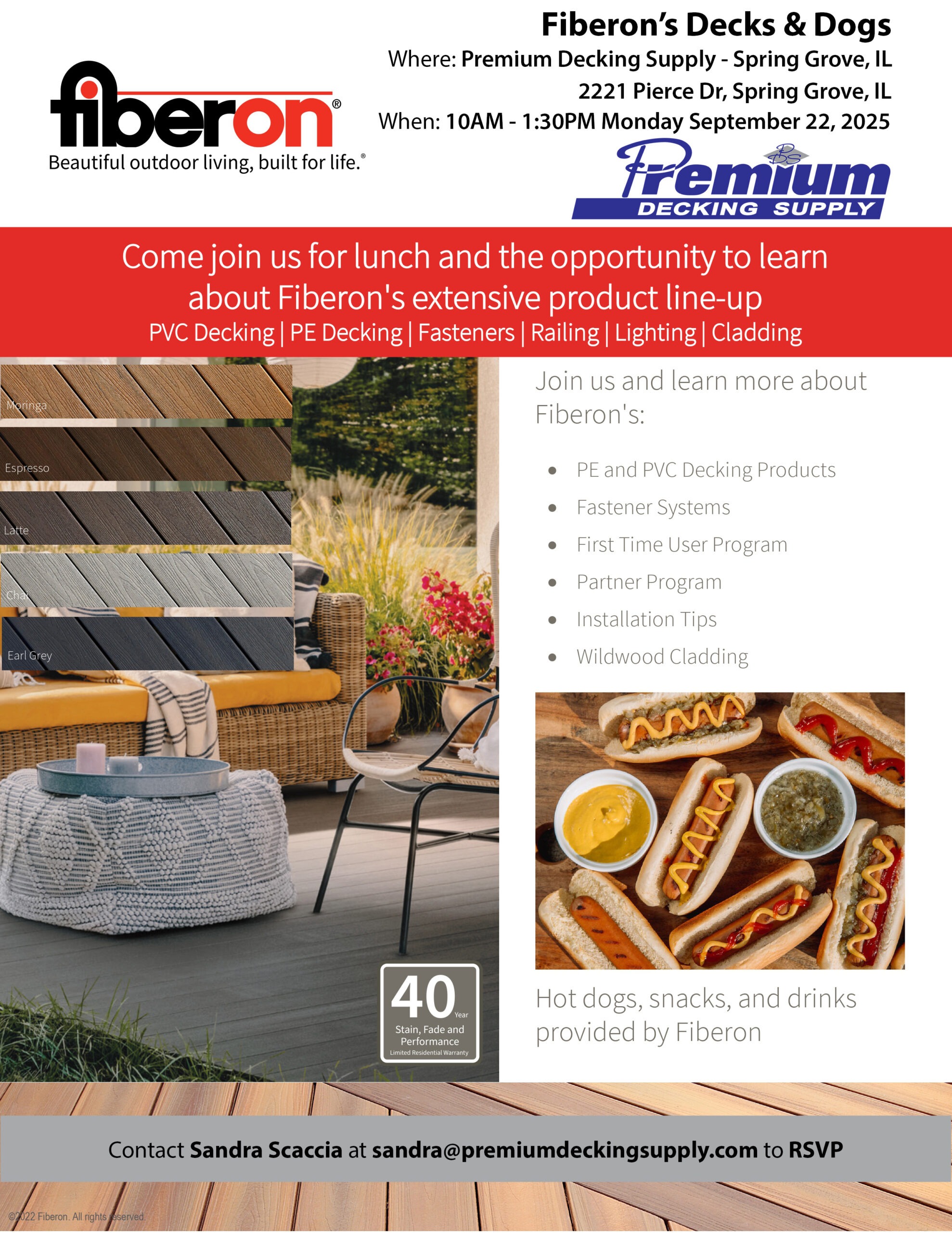 Fiberon Decking showcase with pros, demos & free lunch - September 22 in Spring Grove, IL
