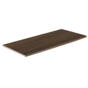TimberTech Landmark Collection Advanced PVC Fascia Board in American Walnut, shown in a flat lay view. The board features a dark, richly variegated wood grain pattern with a thin profile, perfect for skirting and fascia applications.