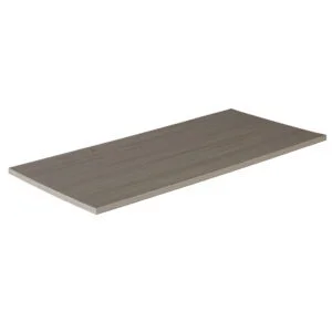 TimberTech Vintage Collection fascia board shown in Coastline color, featuring a flat, rectangular profile with a refined woodgrain texture and subtle gray tone, ideal for finishing deck edges and vertical surfaces.