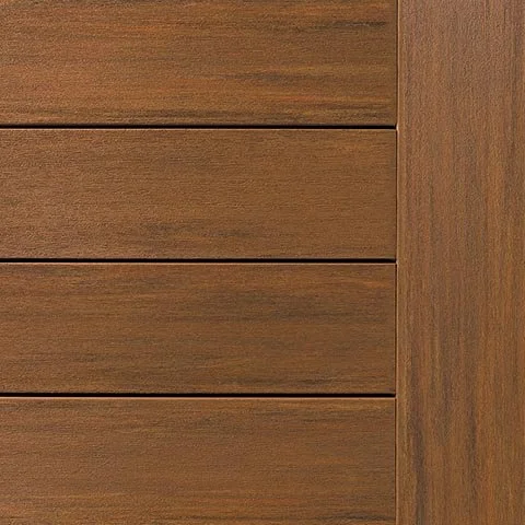 TimberTech Vintage Cypress deck board in a medium brown tone with a natural woodgrain pattern and warm undertones, giving a rich and earthy appearance.