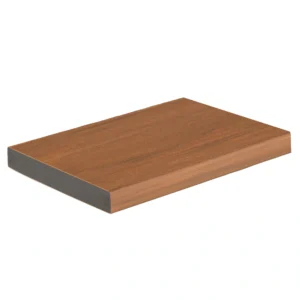 Wide square shoulder decking board in TimberTech Vintage Cypress, featuring a bold width and deep, natural cypress tone ideal for expansive deck designs.