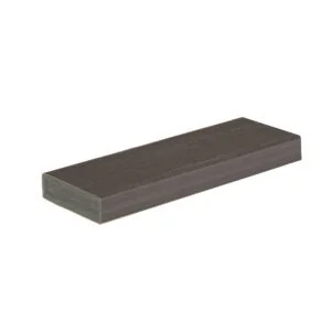 TimberTech Vintage Dark Hickory narrow square shoulder advanced PVC decking board, ideal for tight spaces and clean edge applications.
