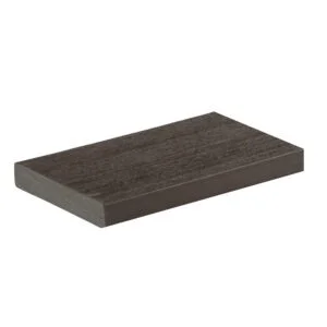 TimberTech Vintage Dark Hickory square shoulder advanced PVC decking board designed for secure, face-screw installation and a traditional look.