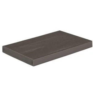 TimberTech Vintage Dark Hickory wide square shoulder advanced PVC decking board featuring a realistic wood-grain finish and cool, dark gray-brown tones.