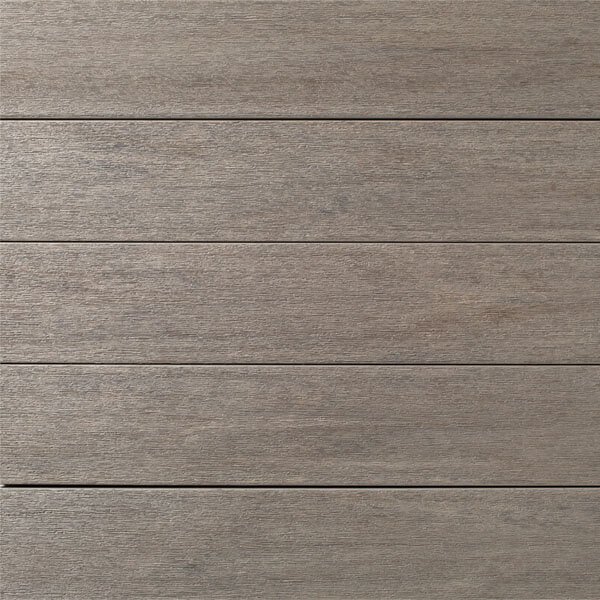 TimberTech Porch in Coastline features a sun-washed blend of warm grays and driftwood undertones. Its soft, weathered appearance mimics aged coastal hardwood, perfect for serene, beachy porches or breezy lakeside homes.