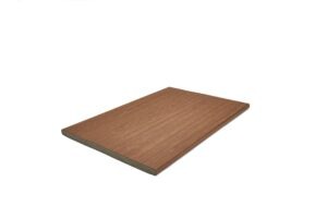 Trex Signature Ocracoke 1/2-inch fascia board in warm brown wood tone with realistic grain pattern and smooth finish.