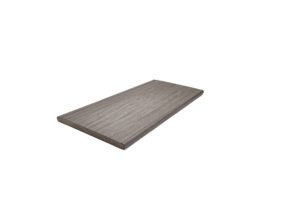 Trex Signature Whidbey riser board in muted grey with realistic grain pattern and square edge profile.