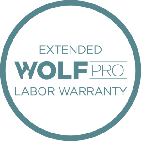 Installed by a Wolf PRO? You’ll get extended labor coverage - extra peace of mind from certified professionals.