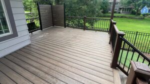 Deckorators composite deck built by professional deck builders in Chicago, Illinois.