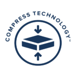 Icon illustrating Envision’s Compress Technology, showing compression-molded decking boards engineered for added strength, density, and long-term performance.