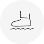 Deckorators Pioneer decking enhanced traction icon showing slip-resistant surface for wet and dry conditions