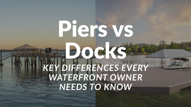 11:14 AMClaude responded: Piers vs Docks comparison featured image showing a wooden pier on pilings over coastal water on the left and a covered floating dock with a boat on a lake on t…Piers vs Docks comparison featured image showing a wooden pier on pilings over coastal water on the left and a covered floating dock with a boat on a lake on the right