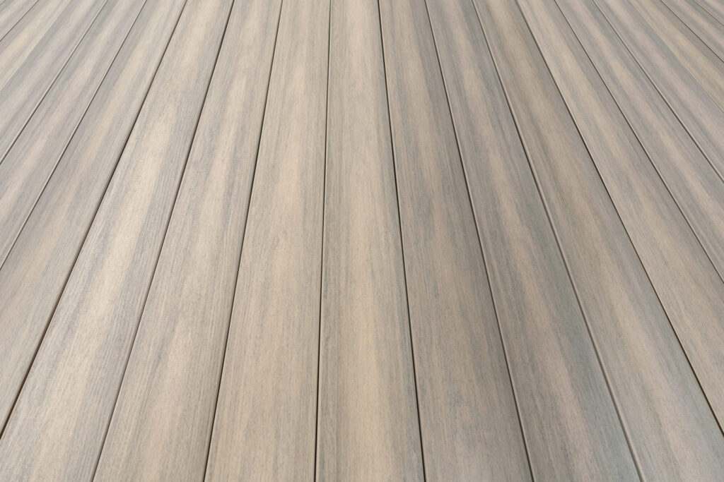 MoistureShield Meridian Catalina composite deck boards close-up showing wood grain texture