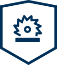 MoistureShield Works Like Wood badge icon representing the ability to cut, rip, and bend like real lumber