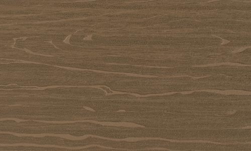 MoistureShield Vision Cold Brew composite deck board swatch with rich brown wood grain