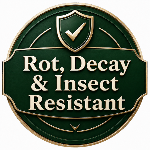 ProWood treated joists with preservative driven into the wood cells to resist rot, decay and termites.